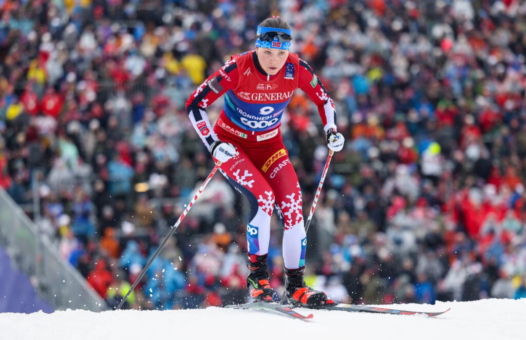 Nora Sanness ble nummer seks på VM-femmila i Trondheim. Foto GEPA pictures/ Harald Steiner  © Bildbyrån