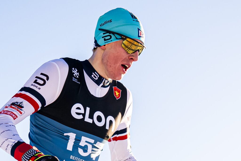 Eirik Mysen of Norway competes in the men’s 10 km classic technique interval start during Beitosprinten 2024