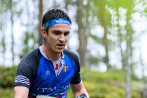 Mattia Debertolis of Italy competes in men's middle distance qualification race during day 1 of the World Orienteering Championship on July 8, 2025 in Tahko.