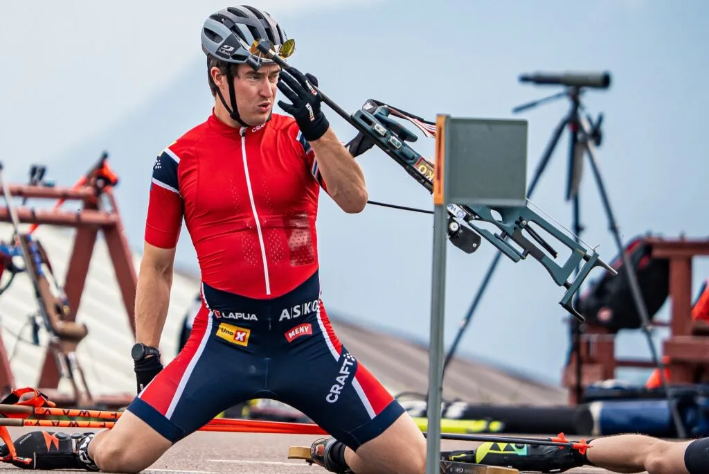 Vebjørn Sørum (NOR) - Biathlon summer training, Lavaze (ITA). 
