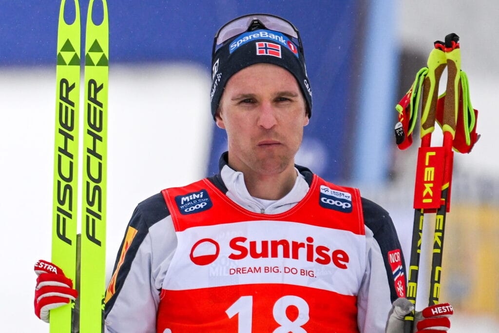 Didrik Tønseth (NOR), (l-r) - FIS world cup cross-country, 20km, Engadin (SUI).