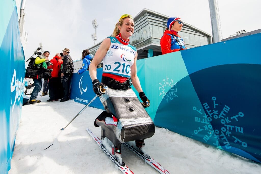 Birgit Skarstein of Norway after the women's 5 km sitting cross-country skiing during day eight of the 2018 Winter Paralympics on March 17, 2018 in Pyeongchang. Foto: Vegard Wivestad Grøtt / BILDBYRÅN /