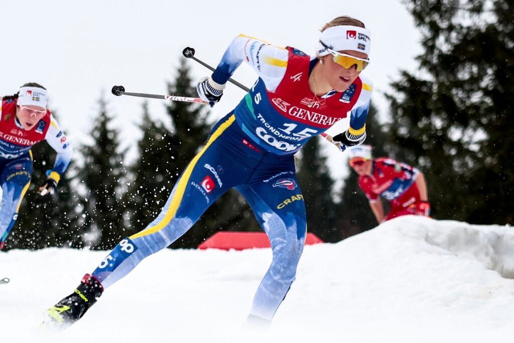 Frida Karlsson vant den historiske femmila under VM i Trondheim. Foto:  Modica/NordicFocus.