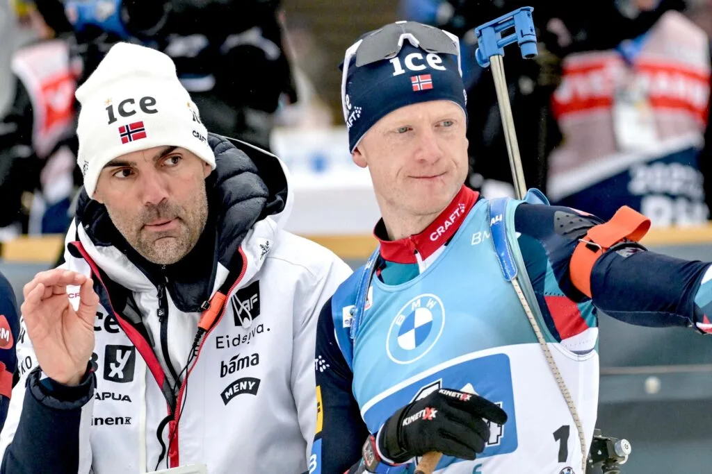 Johannes Thingnes Boe (NOR), (l-r) - IBU World Championships Biathlon, relay men, Oberhof (GER).