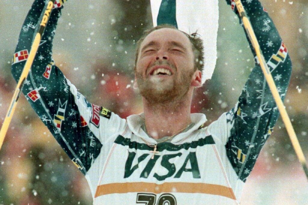 Mika Myllylä tok tre gull under VM 1999 i Ramsau Foto: Bildbyrån