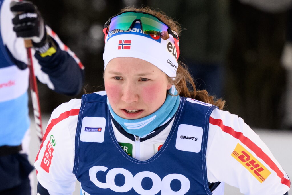 241230 Helene Marie Fossesholm of Norway at a training session during day three of Tour de Ski on December 30, 2024 in Toblach. 
Photo: Carl Sandin / BILDBYRÅN