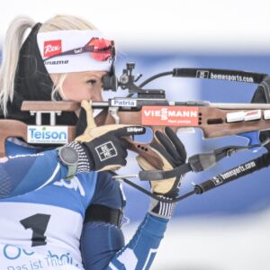 Mari Eder (FIN) - IBU World Championships Biathlon, sprint women, Oberhof (GER).