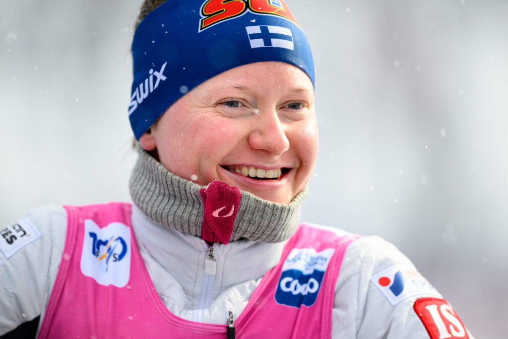 Johanna Matintalo of Finland after the Women's Cross Country Skiing 10 km Free Technique Interval Start during the FIS Cross-Country World Cup on March 16, 2024 in Falun.