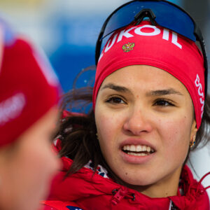 Veronika Stepanova of Russia I after the Women's Cross Country Skiing Relay 4x5,0 km during the FIS Cross-Country World Cup on December 5, 2021 in Lillehammer.
