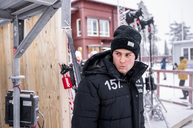 Alvar Myhlback after the men's 10 km classic technique during the Swedish cross-country skiing premiere on November 22, 2025 in Gällivare.