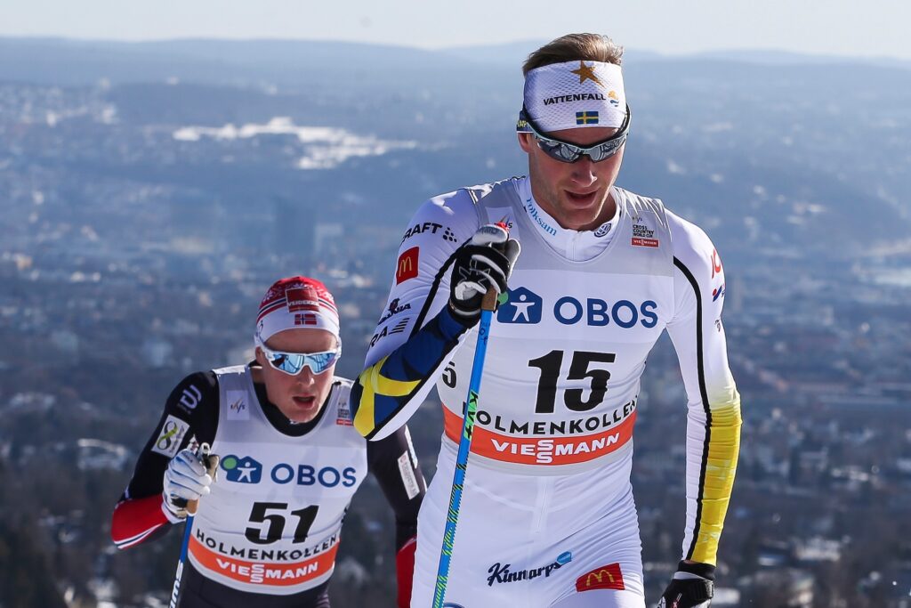 Daniel Richardsson took gull på femmila i Holmenkollen i 2014. Foto: GEPA pictures/ Philipp Brem © Bildbyrån