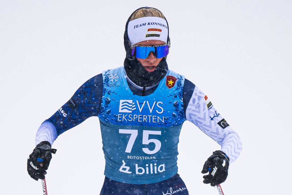 ulie Bjervig Drivenes of Norway competes in the women’s 10 km free technique interval start during Beitosprinten 2024 on November 24, 2024 in Beitostølen.