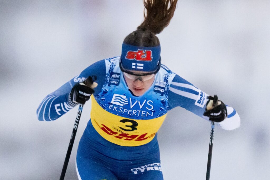 Hilla Niemela of Finland competes in women's sprint prologue during the FIS Cross-Country World Cup on December 7, 2024 in Lillehammer. Photo: Mathias Bergeld / BILDBYRÅNHilla Niemela of Finland competes in women's sprint prologue during the FIS Cross-Country World Cup on December 7, 2024 in Lillehammer. Photo: Mathias Bergeld / BILDBYRÅN