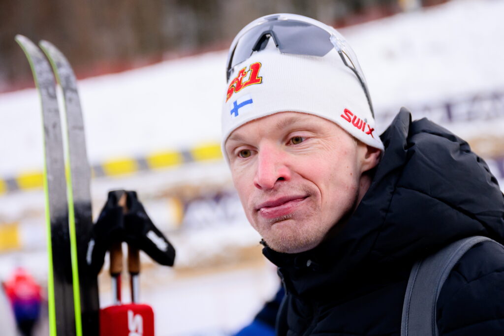 Iivo Niskanen of Finland in the mixed zone after the men's 20 km classic technique mass start during the FIS Cross-Country World Cup on January 19, 2025 in Les Rousses.