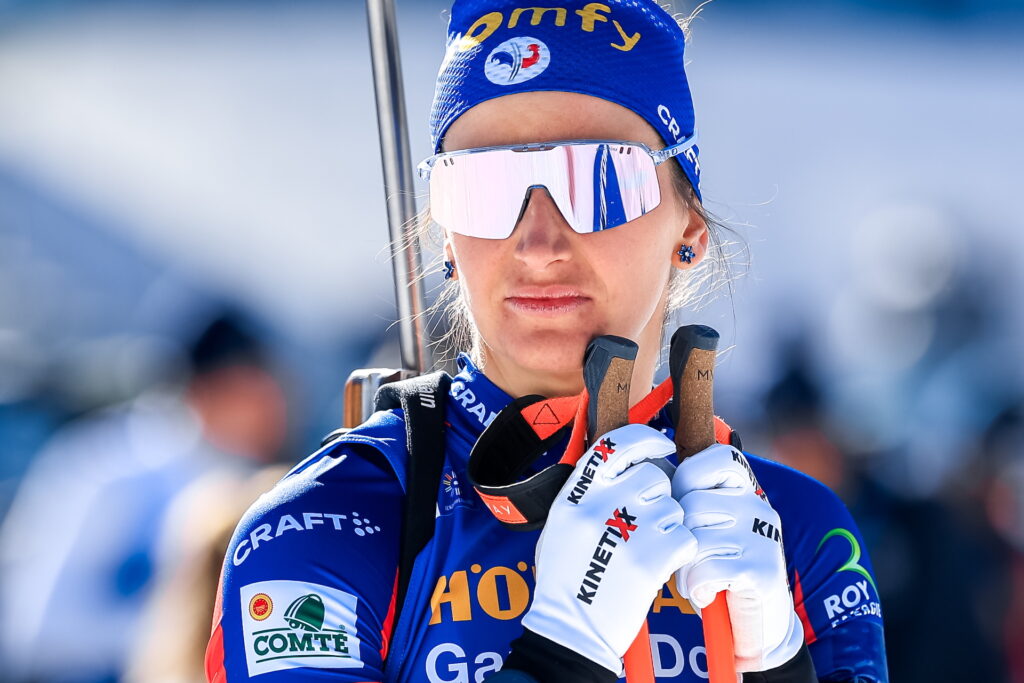 18.02.2025, Lenzerheide, Switzerland (SUI): Julia Simon (FRA) - IBU World Championships Biathlon, individual women, Lenzerheide (SUI).