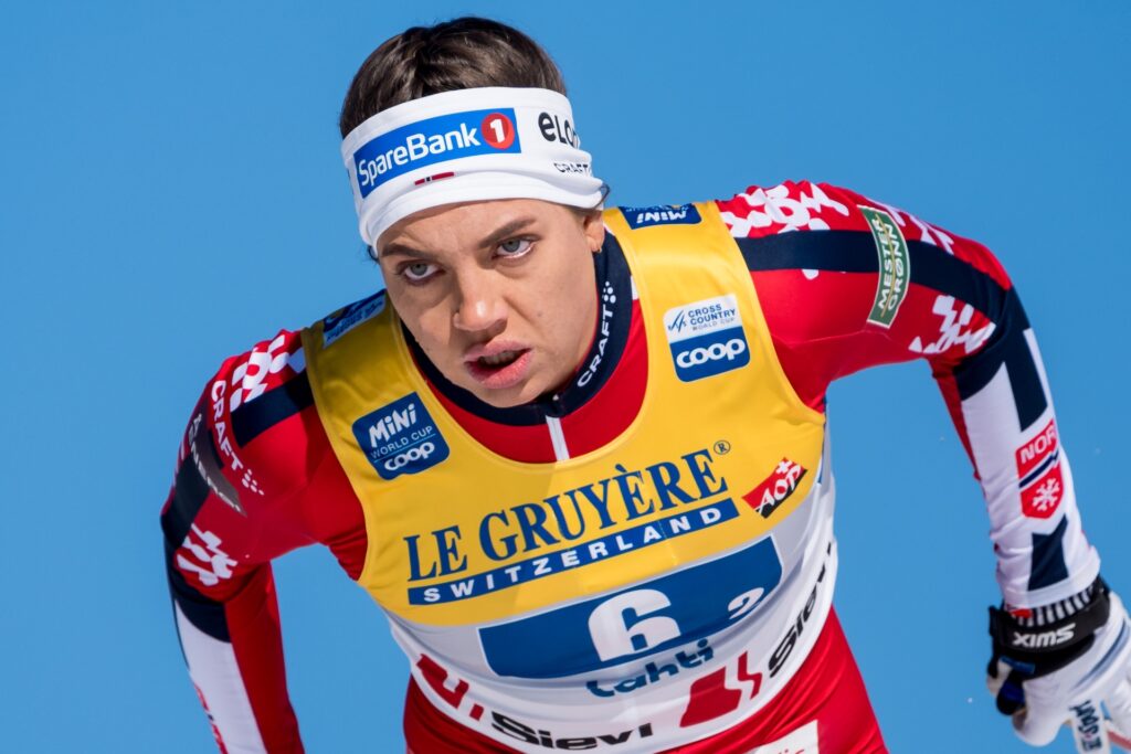 Kristine Stavås Skistad of Norway competes in the Women's Team Sprint qualification during the FIS Cross-Country World Cup on March 22, 2025 in Lahtis.