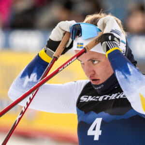 Linn Svahn of Sweden looks dejected after the Women's Sprint final during day seven of Tour de Ski on January 3, 2025 in Tesero.