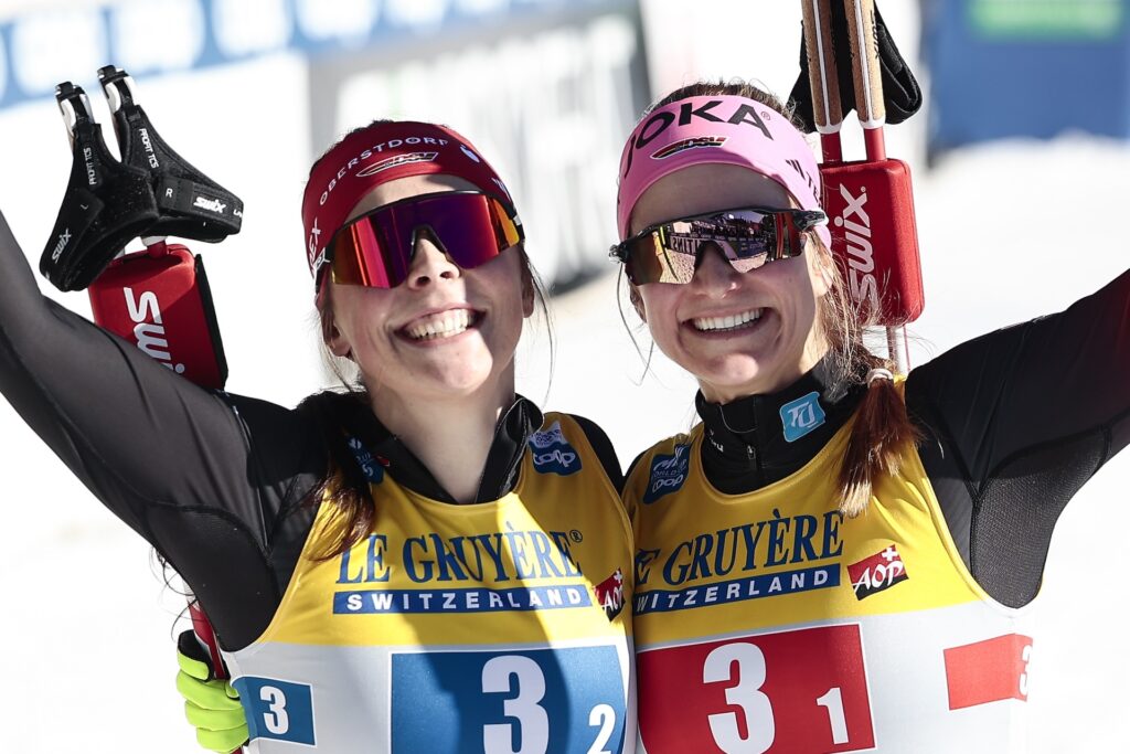 22.03.2025, Lahti, Finland (FIN): Coletta Rydzek (GER), Laura Gimmler (GER), (l-r) - FIS world cup cross-country, team sprint, Lahti (FIN). www.nordicfocus.com.