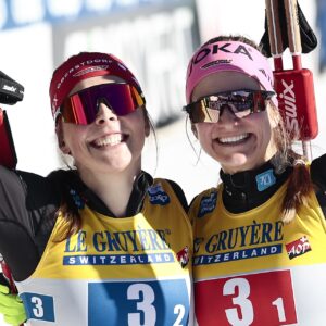 22.03.2025, Lahti, Finland (FIN): Coletta Rydzek (GER), Laura Gimmler (GER), (l-r) - FIS world cup cross-country, team sprint, Lahti (FIN). www.nordicfocus.com.