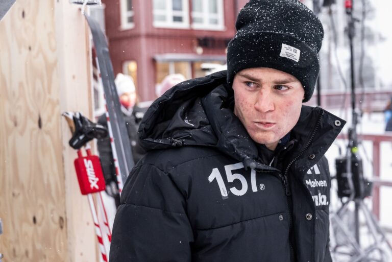 Alvar Myhlback after the men's 10 km classic technique during the Swedish cross-country skiing premiere on November 22, 2025 in Gällivare.