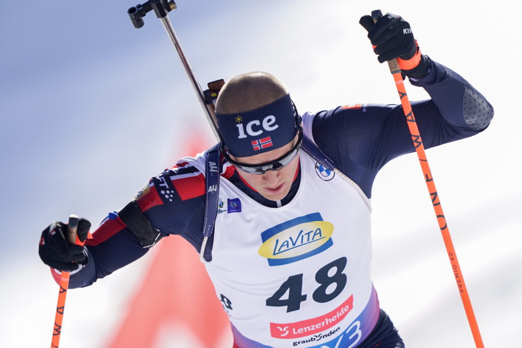 19.02.2025, Lenzerheide, Switzerland (SUI): Endre Stroemsheim (NOR) - IBU World Championships Biathlon, individual men, Lenzerheide (SUI).