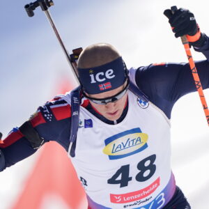 19.02.2025, Lenzerheide, Switzerland (SUI): Endre Stroemsheim (NOR) - IBU World Championships Biathlon, individual men, Lenzerheide (SUI).