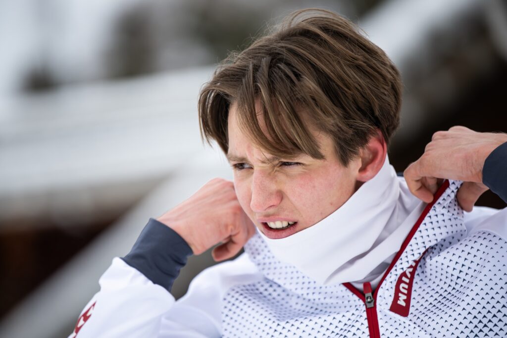 Saveliy Korostelev (Russia) during a training session ahead of the FIS World Cup on December 11, 2025 in Davos.