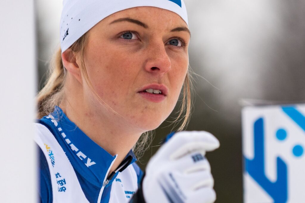 Louise Lindström, Högbo GIF, tävlar i damernas 15 km klassisk stil under Smart Energy Cup den 23 februari 2025 i Bollnäs.
Foto: Jens Carlsson / BILDBYRÅN