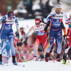 Johanna Matintalo (FIN), Emma Ribom (SWE) and Heidi Weng (NOR).