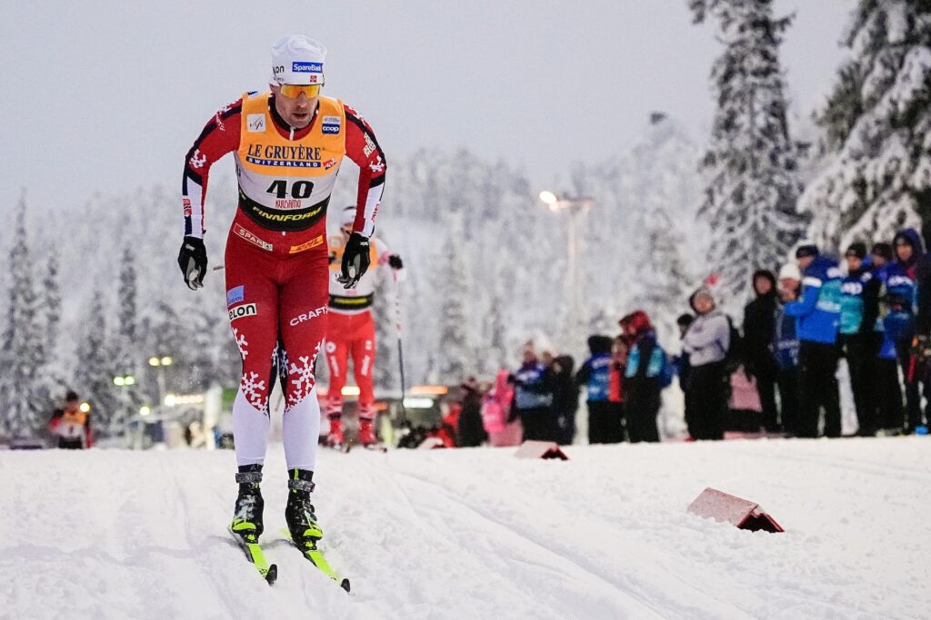 Mattis Stenshagen of Norway competes in the men's Cross Country Skiing 10 km Classic Technique start on November 28, 2025 in Ruka. Foto: Kalle Parkkinen / BILDBYRÅN 
