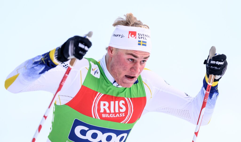 Alvar Myhlback of Sweden competes in the men's sprint prologue during the FIS Cross-Country World Cup on December 5, 2025 in Trondheim. Foto: Maxim Thore / BILDBYRÅN