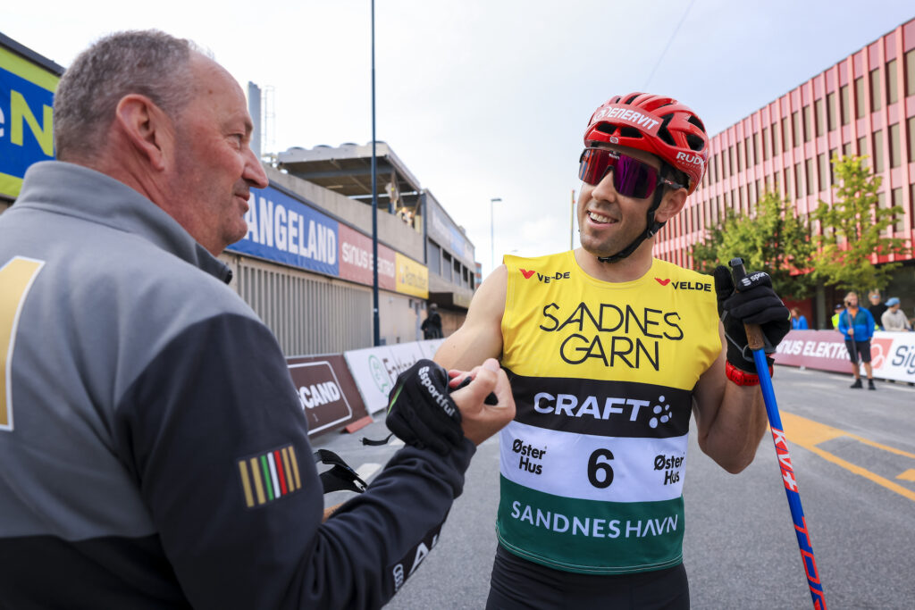 Markus Cramer sammen med Federico Pellegrino under BLINK-fesitvalen i 2023. Foto: Manzoni/NordicFocus.