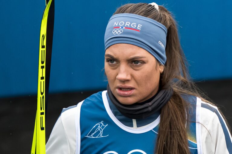 Kristine Stavås Skistad of Norway ahead of a Cross-Country Skiing training session during day -1 of the 2026 Winter Olympics on February 5, 2026 in Val di Fiemme.