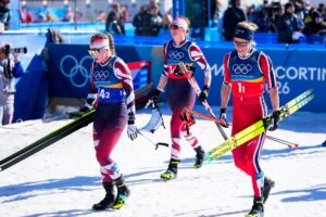 Nadine Faehndrich (SUI), Astrid Oeyre Slind (NOR), (l-r) - XXV. Olympic Winter Games Milano-Cortina 2026, Cross-Country, team sprint, Tesero (ITA). www.nordicfocus.com. © Barbieri/NordicFocus.