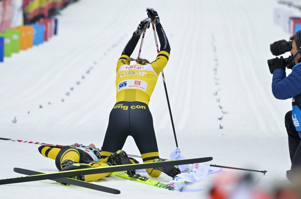 01.02.2026, Bedrichov, Czech Republic (CZE): Hanna Lodin (SWE), Anikken Gjerde Alnaes (NOR), (l-r) - Ski Classics Jizerska50 - Bedrichov (CZE). www.nordicfocus.com. © Reichert/NordicFocus. Every downloaded picture is fee-liable.