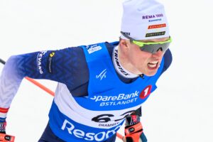 260312 Kristian Kollerud of Norway competes in men's classic technique sprint prologue during the FIS Cross-Country World Cup on March 12, 2026 in Drammen.