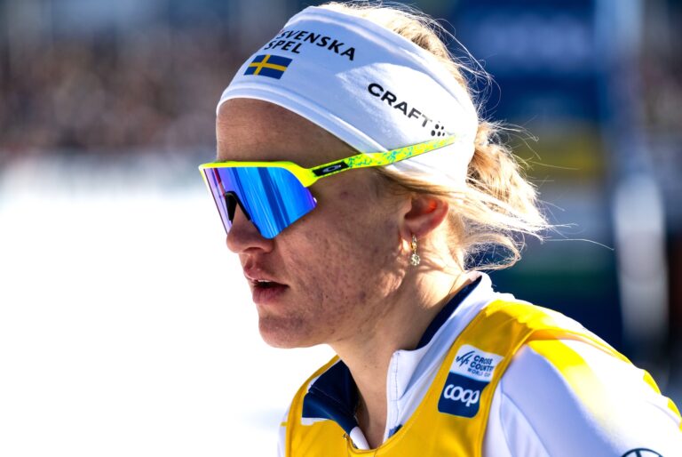 260307 Linn Svahn of Sweden after the women's sprint semifinal during the FIS Cross-Country World Cup on March 7, 2026 in Lahtis.