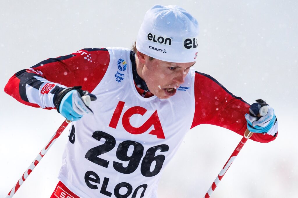Albert Sunde Oehlschlaegel, Lillehammer Skiklub tävlar i sprint under skidtävlingen Smart Energy Cup den 12 december 2025 i Östersund.