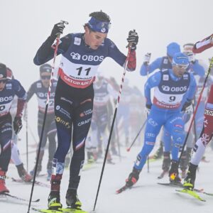 Victor Lovera (FRA), Mathis Desloges (FRA), Martin Loewstroem Nyenget (NOR), (l-r) - FIS world cup cross-country, mass, Oslo (NOR).