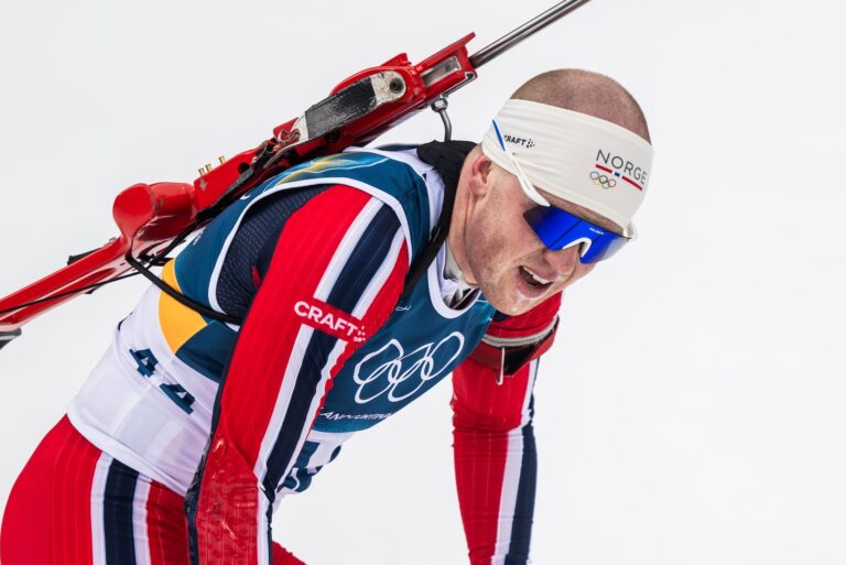 260210 Johannes Dale-Skjevdal of Norway after competing men's biathlon 20 km individual during day 4 of the 2026 Winter Olympics on February 10, 2026 in Anterselva.
