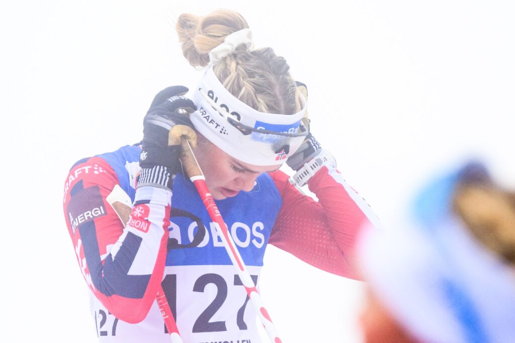 Karoline Grøtting under femmila i Holmenkollen. Også hun har sagt ja til landslaget selv om hun helst ville fortsette i privatlaget Team Anlegg Øst Entreprenør.
Foto: Jon Olav Nesvold / BILDBYRÅN