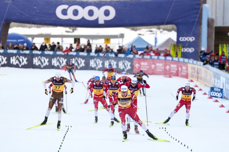 Emil Iversen (NOR), Johannes Hoesflot Klaebo (NOR), (l-r) - FIS world cup cross-country, skiathlon, Trondheim (NOR).