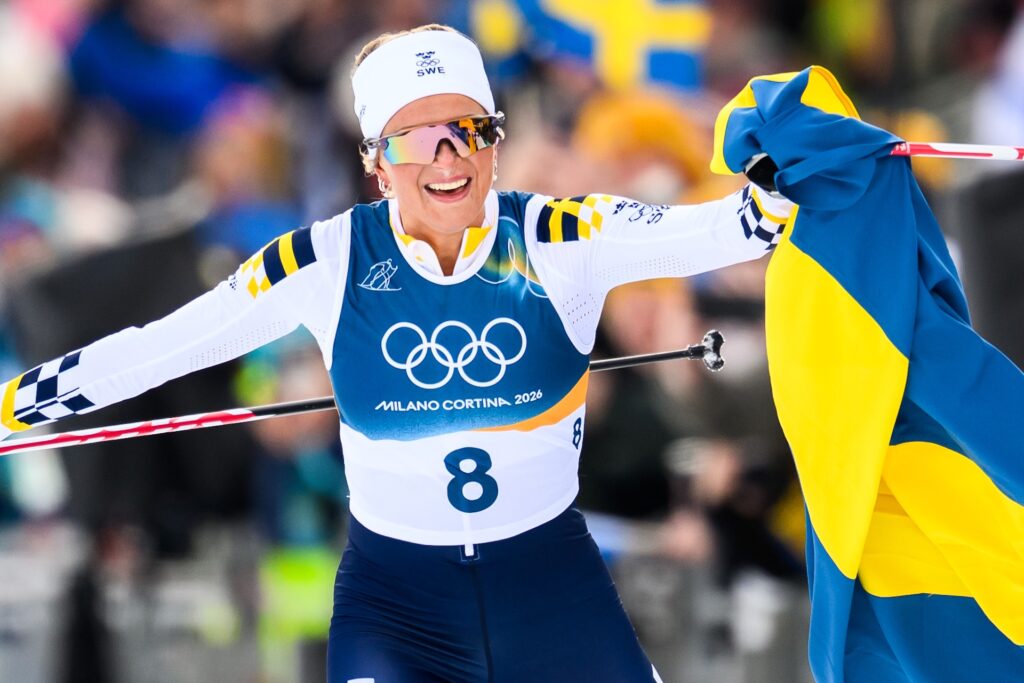 Frida Karlsson 20 km skiathlon OL 2026- Foto: Maxim Thore / BILDBYRÅN