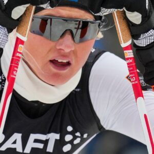 Maja Dahlqvist, Falun Borlänge SK, efter att ha tävlat i skidor 10 km dam under dag 4 av SM-veckan den 28 mars 2026 i Umeå.