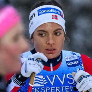 260312 Kristine Stavås Skistad of Norway looks dejected after women's classic technique sprint final during the FIS Cross-Country World Cup on March 12, 2026 in Drammen. Photo: / COP 238 / MM0062