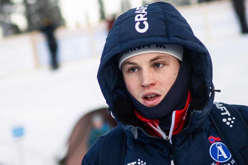 251121 Måns Skoglund, Åsarna IF, after the men's sprint during the Swedish cross-country skiing premiere Sverigepremiären on November 21, 2025 in Gällivare. Photo: / kod MT / MT0899