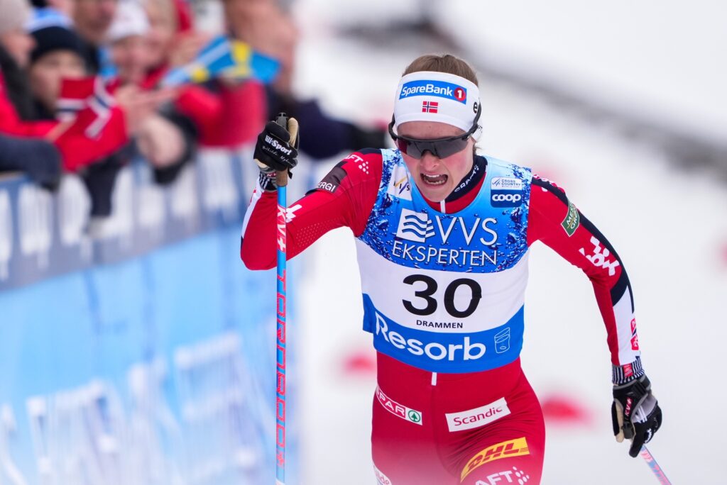Mathilde Myhrvold slo kraftig tilbake mot slutten av sesongen. Her fra verdenscupen i Drammen i mars. Nordnes/Nordic Focus