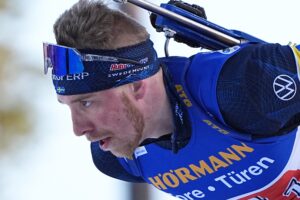 260307 Viktor Brandt of Sweden competes in the men's 4x7,5 km relay during the IBU World Cup on March 7, 2026 in Kontiolahti. Photo: Kalle Parkkinen / BILDBYRÅN / COP 211 / KP0102