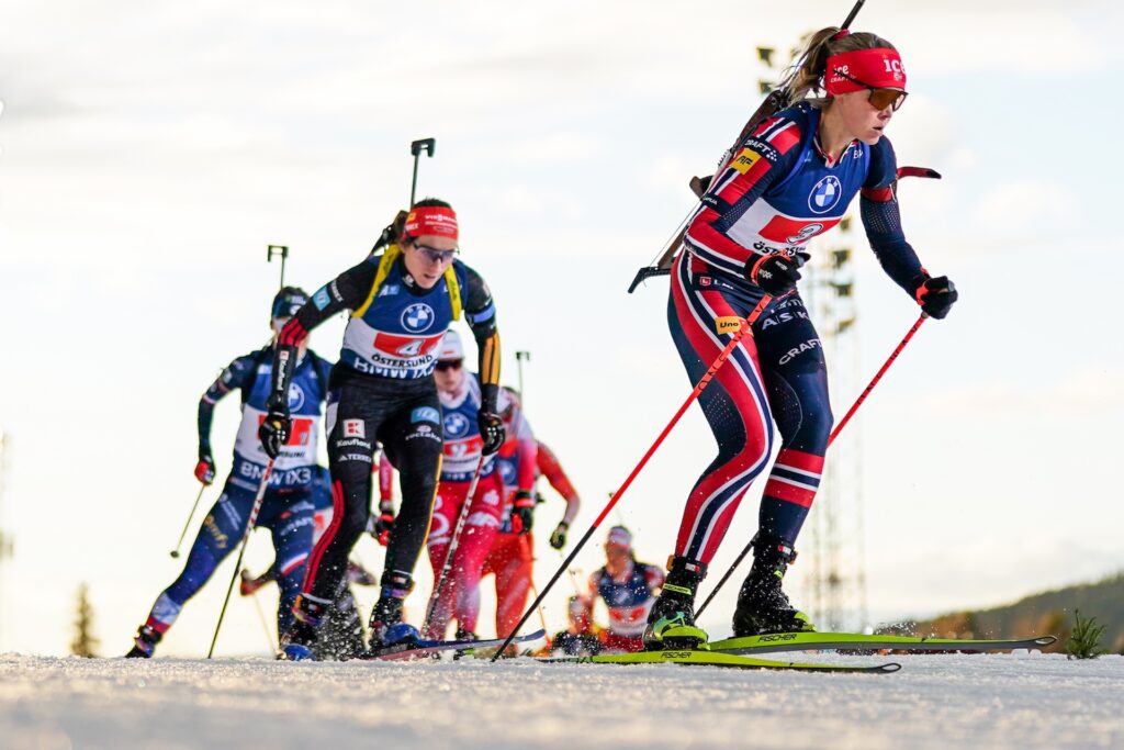 Johanna Skottheim (SWE), Dorothea Wierer (ITA), Vanessa Voigt (GER), Karoline Offigstad Knotten WC Östersund 2025 Nordic Focus